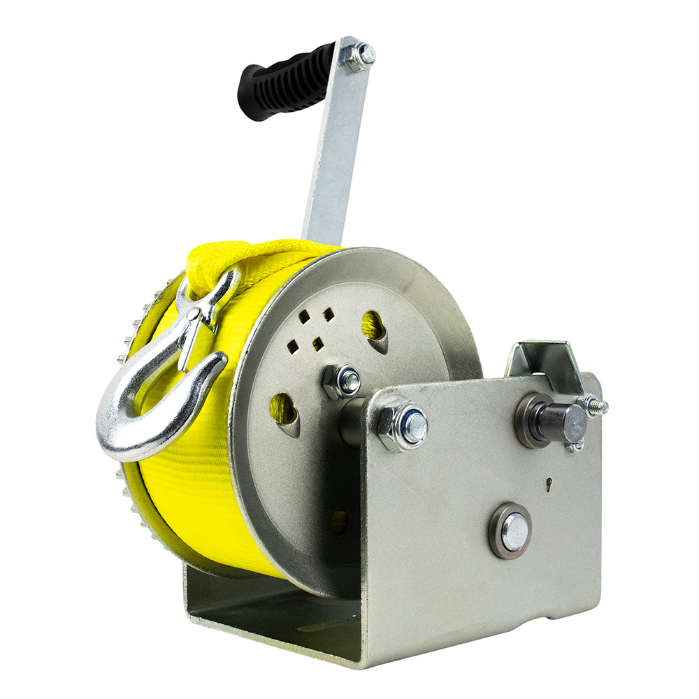 Powerwinch Utility Series Winch 3,200lb, 2 Speed, 9" Crank Arm - Zinc [21500-W-3200-9-Z-R]