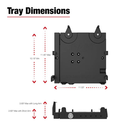 RAM Mount RAM No-Drill Universal Laptop Mount f/Heavy Duty Trucks [RAM-VB-168-SW3]
