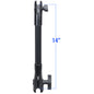 RAM Mount 14" Long Extension Pole w/1" and 1.5" Single Open Socket [RAP-CB-201-14U]